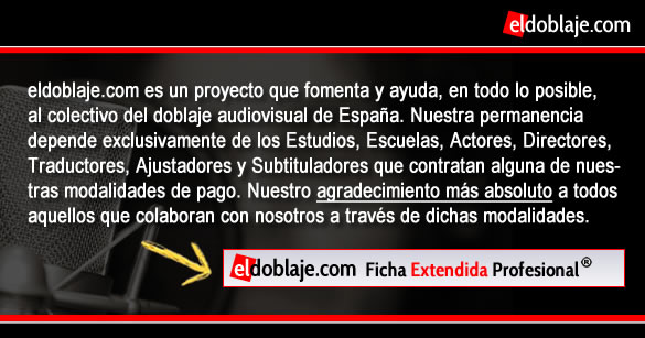 Ficha Extendida Profesional - eldoblaje.com 